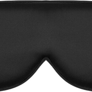 Alaska Bear Sleep Mask Silk Eye Cover with Shaped Padding for Pressure-Free Sleeping, Foam Insert, Upgrade Contour Over Conventional Flat Satin Eye Masks, Machine Washable